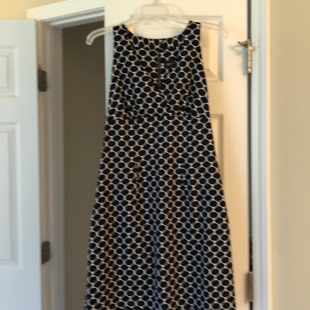 Black and white halter dress